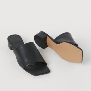 •SOLD• H&M Leather Low Heel Sandals